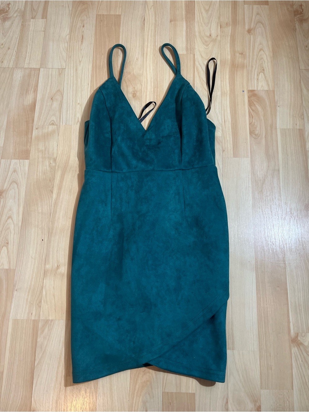 About Us Womens Green Suede Bodycon Dress Size XS